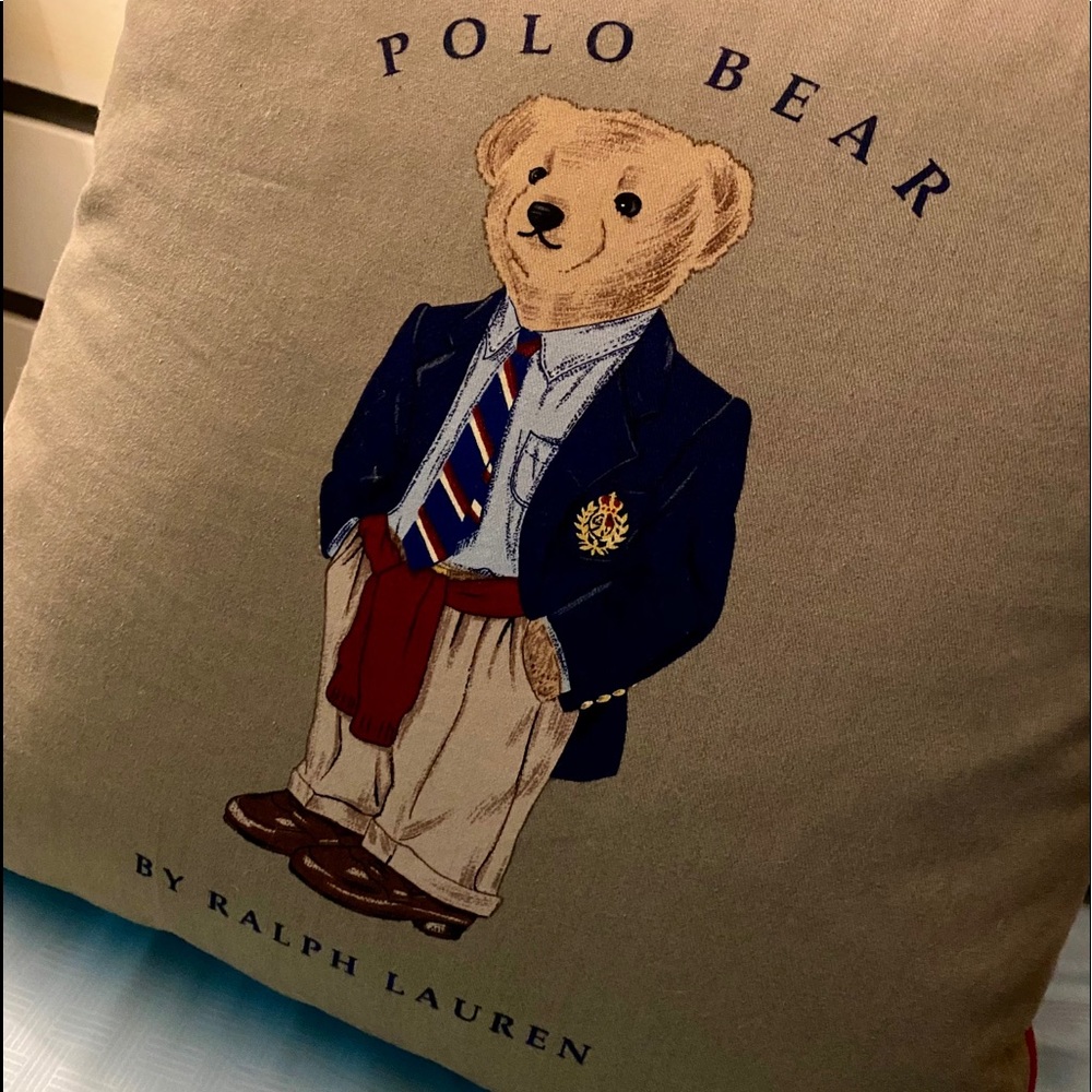 Ralph Lauren Polo Bear Throw Pillow, Rare